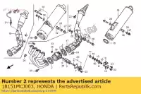 18151MCJ003, Honda, joint, ex. soupape honda cbr fireblade rr cbr900rr 900 , Nouveau