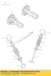 Here you can order the camshaft comp,e from Suzuki, with part number 1272007G00: