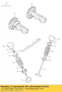 Suzuki 1272007G00 camshaft comp,e - Bottom side