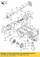 132160872, Kawasaki, gear-comp, oliepomp, 41t zr800ad kawasaki z 800 2013 2014 2015 2016, Nieuw