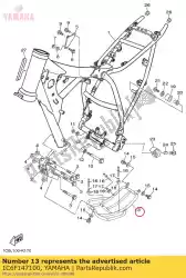 Aqui você pode pedir o protetor, motor em Yamaha , com o número da peça 1C6F147100: