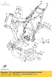 yamaha 1C6F147100 protetor, motor - Lado inferior