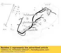 1D002173, Piaggio Group, chassis wire unit vespa met0000ea met0000ha, metm858e, met0002ha, metm8500, metm858f,  met0002da, met0000da met0002ja;met0000ja 125 150 2016 2017 2018 2019 2020 2021 2022, New
