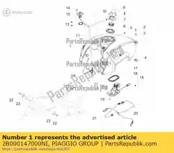 Qui puoi ordinare serbatoio di carburante. Nero da Piaggio Group , con numero parte 2B000147000NI: