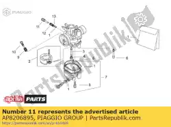 Here you can order the gas valve adj. Screw from Piaggio Group, with part number AP8206895: