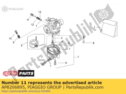 Aprilia AP8206895, Tornillo de ajuste de la válvula de gas, OEM: Aprilia AP8206895