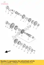 Ici, vous pouvez commander le pignon, 2ème pignon auprès de Yamaha , avec le numéro de pièce 5AP171210000: