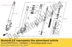 pijp, r. Schuif van Honda, met onderdeel nummer 51425MCFD31, bestel je hier online: