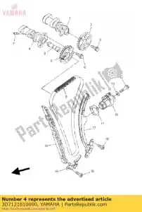 yamaha 3D7121810000 arbre à cames 2 - La partie au fond