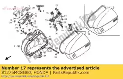 Aqui você pode pedir o primavera, chave do alforje gua em Honda , com o número da peça 81275MCSG00: