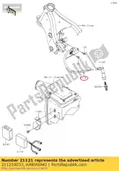 Here you can order the coil-ignition from Kawasaki, with part number 211210033: