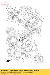 yamaha 903401415300 plugue, parafuso reto - Lado inferior