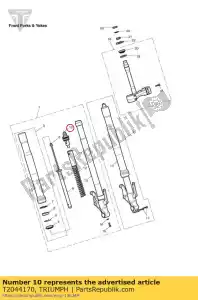 triumph T2044170 nut, cap assy - Bottom side