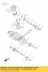 Ici, vous pouvez commander le palier plan, bielle auprès de Yamaha , avec le numéro de pièce 5JW116565000: