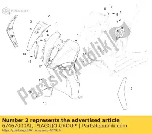 Piaggio Group 67467000AI trappe de fou avant - La partie au fond