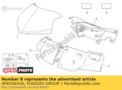 Aprilia AP8166436, Aprilia dataplate 30x15, OEM: Aprilia AP8166436