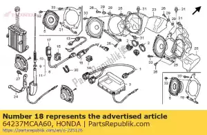 honda 64237MCAA60 plate, r. speaker box - Bottom side