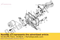 Tutaj możesz zamówić oring, 15,8x2,5 (arai) od Honda , z numerem części 91301MC7003: