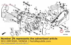 Aqui você pode pedir o parafuso, flange, 10x32 (dr) em Honda , com o número da peça 90113MFJD00:
