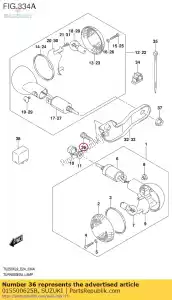 suzuki 015500625B parafuso - Lado inferior