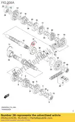 Here you can order the bearing,22x56x1 from Suzuki, with part number 0926222039: