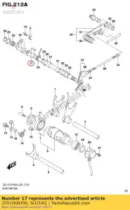 suzuki 2551008J00 as comp, versnelling - Onderkant