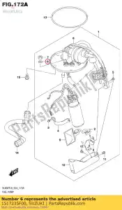 suzuki 1517235F00 veerring - Onderkant