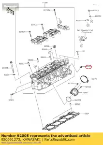 kawasaki 920051273 encaixe zx600-f1 - Lado inferior