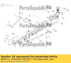 Ici, vous pouvez commander le goupille de levier de frein auprès de Piaggio Group , avec le numéro de pièce 887911: