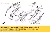 83505GGPD00ZC, Honda, jeu de couvertures, r. corps supérieur (wl) * type1 * (type1) honda nsc 502 2013, Nouveau