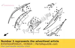 Here you can order the cover set, r. Body upper (wl) *type1* (type1 ) from Honda, with part number 83505GGPD00ZC: