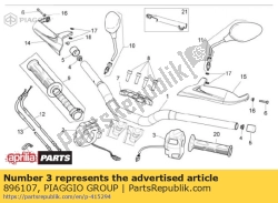 Aprilia 896107, De lichtkeuzeschakelaar, OEM: Aprilia 896107