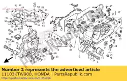 Ici, vous pouvez commander le buisson, r. Suspension externe du moteur auprès de Honda , avec le numéro de pièce 11103KTW900: