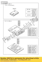 Here you can order the owner s manual,it/es/nl, from Kawasaki, with part number 999761648: