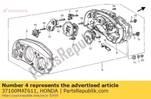 Honda 37100MAT611 medidor de peine - Lado inferior