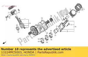 honda 13224MCS003 recante a, r. biella (blu) - Il fondo