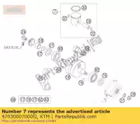 47030007000II, KTM, piston cpl. 47 mm taille 2 20 ktm sx europe d 85 60018 60019 17 14 19 16, Nouveau