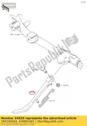 Ici, vous pouvez commander le debout auprès de Kawasaki , avec le numéro de pièce 340240083: