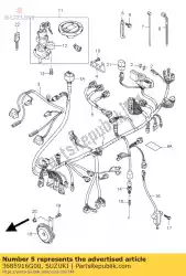 draad, injector l van Suzuki, met onderdeel nummer 3685916G00, bestel je hier online: