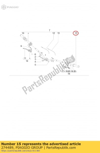 aprilia 274489 greep, l.h. - Onderkant