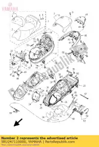 yamaha 5RU247110000 housse, siège unique - La partie au fond