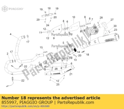 Aprilia 855997, Uitlaatpijpen veer, OEM: Aprilia 855997