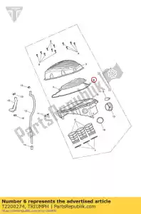 triumph T2200274 airbox, guarnizione - Il fondo