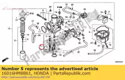 schroeven set a van Honda, met onderdeel nummer 16016HM8B61, bestel je hier online: