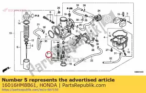 honda 16016HM8B61 juego de tornillos a - Lado inferior