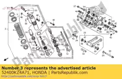 Aqui você pode pedir o almofada assy, ?? Rr em Honda , com o número da peça 52400KZ4A71: