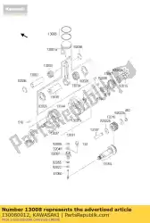 ring-set-zuiger kmx125-a17 van Kawasaki, met onderdeel nummer 130080012, bestel je hier online: