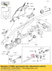 Here you can order the 01 holder,clutch lever from Kawasaki, with part number 132800256: