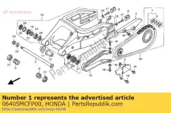 Ici, vous pouvez commander le jeu de chaînes, entraînement d auprès de Honda , avec le numéro de pièce 06405MCFP00: