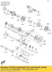 Aquí puede pedir eje, unidad kvf300ccf de Kawasaki , con el número de pieza 13107Y012: